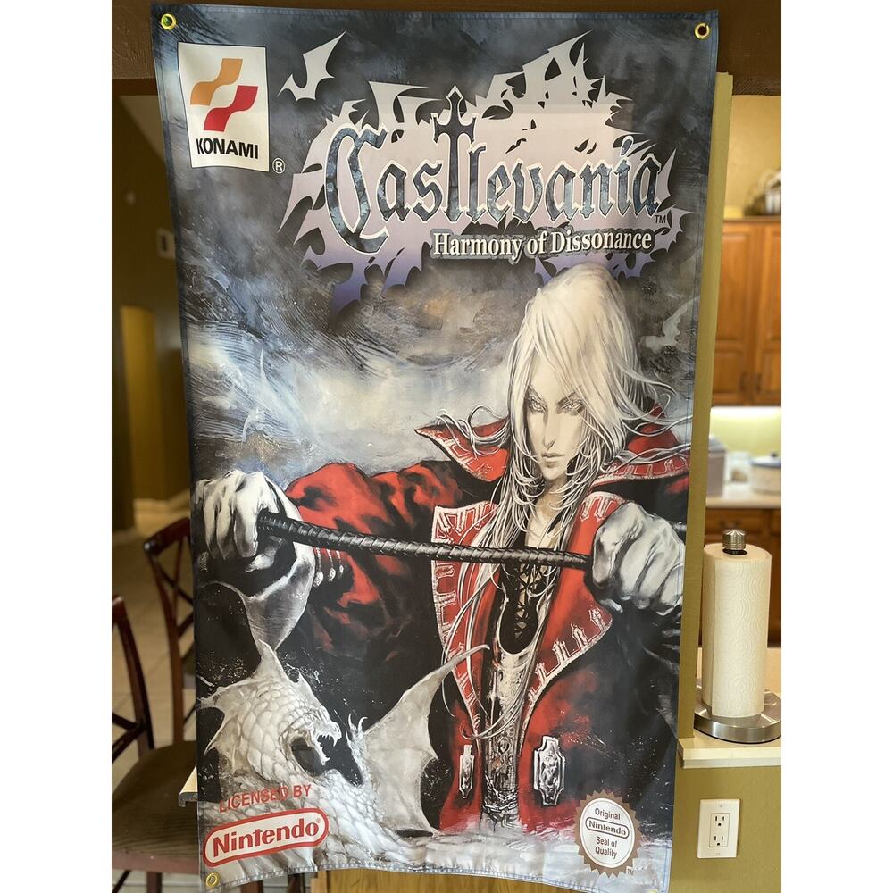 Castlevania Harmony of Dissonance 5' Flag Banner Nintendo Game Boy Advance 2002